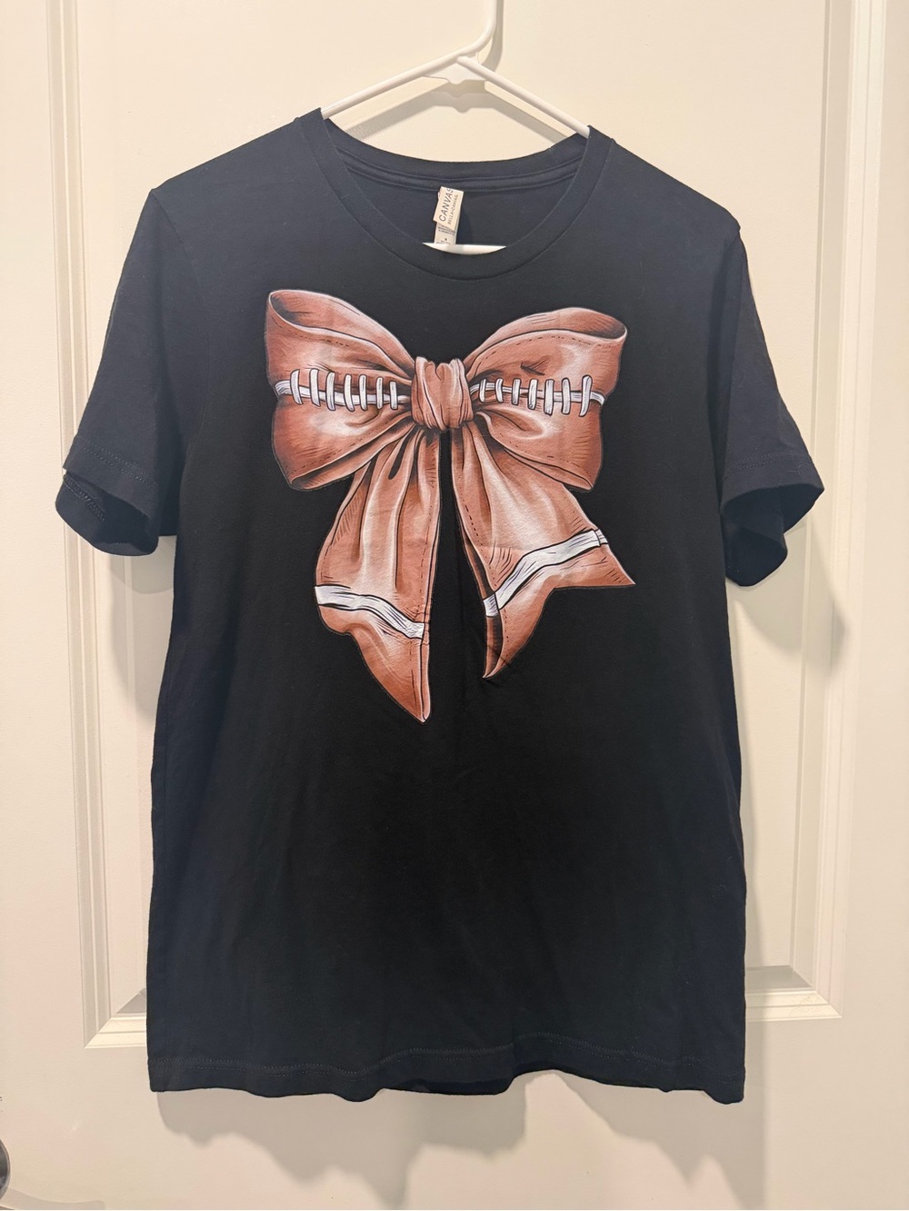Bella Canvas Black Tee with Cream Neck Tag